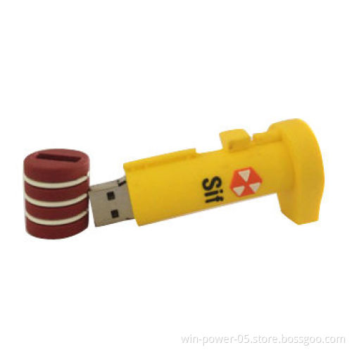 Promotional USB Flash Drives, PVC Screw Shaped, Full Capacity, CE/HCC/RoSH Marked